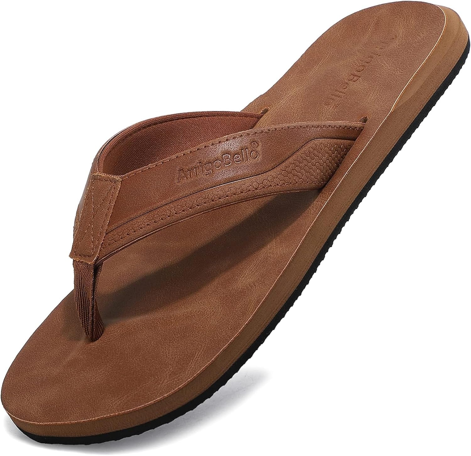 Men's Flip Flops Leather Thong
