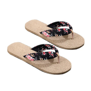Sandals Women 2022 Summer Floral Flip Flops