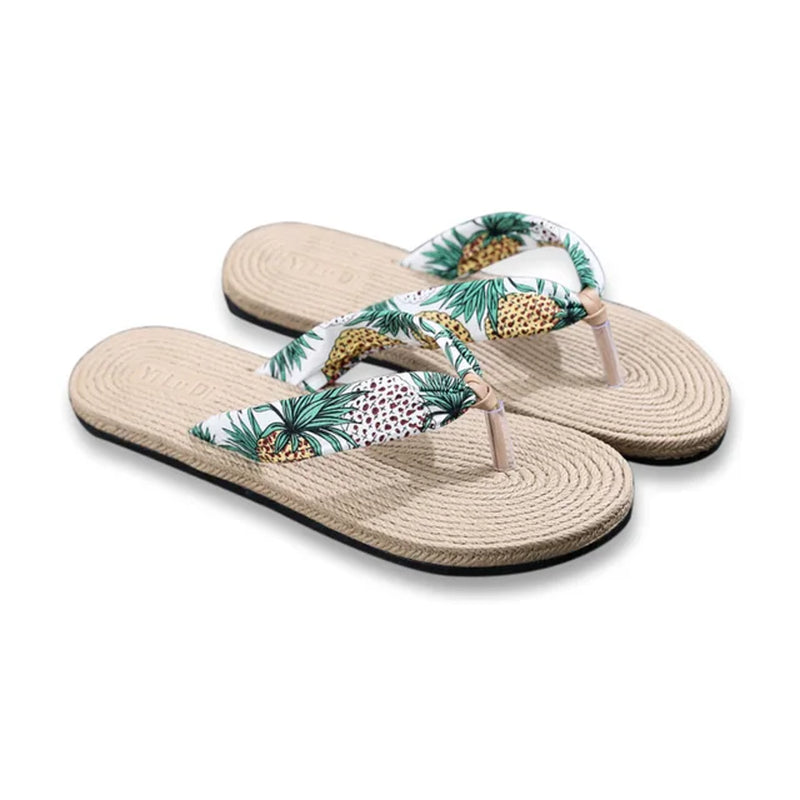 Sandals Women 2022 Summer Floral Flip Flops 