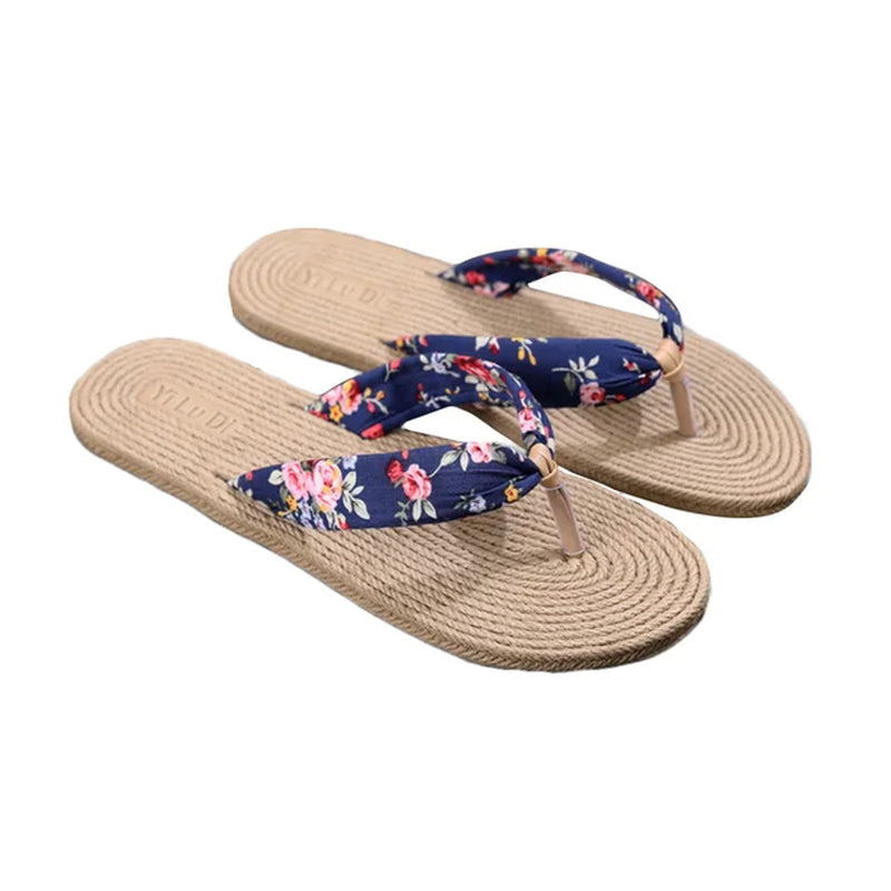 Sandals Women 2022 Summer Floral Flip Flops 