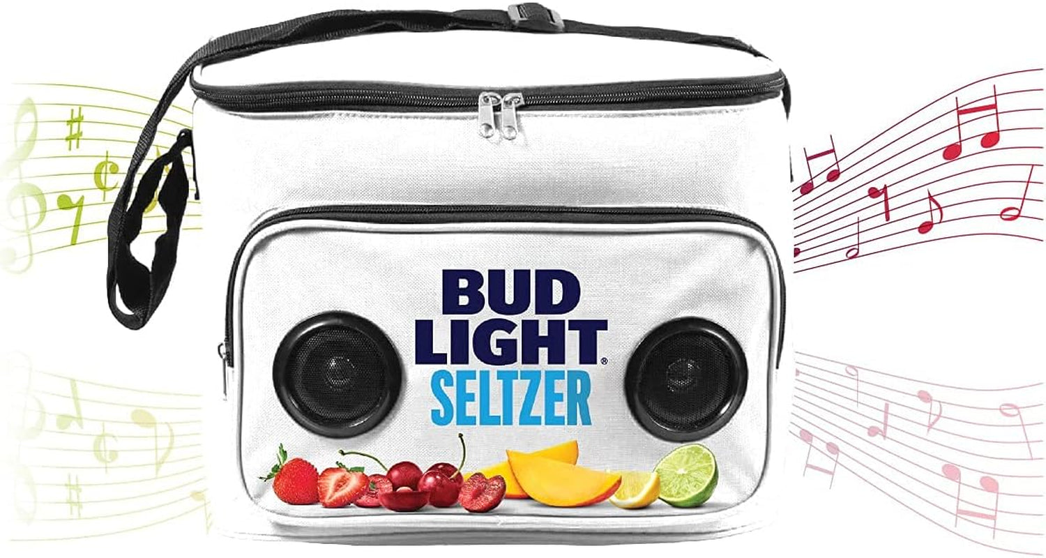 Bud Light Seltzer Soft Cooler Bag with Built-In Speakers 