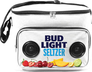 Bud Light Seltzer Soft Cooler Bag with Built-In Speakers 