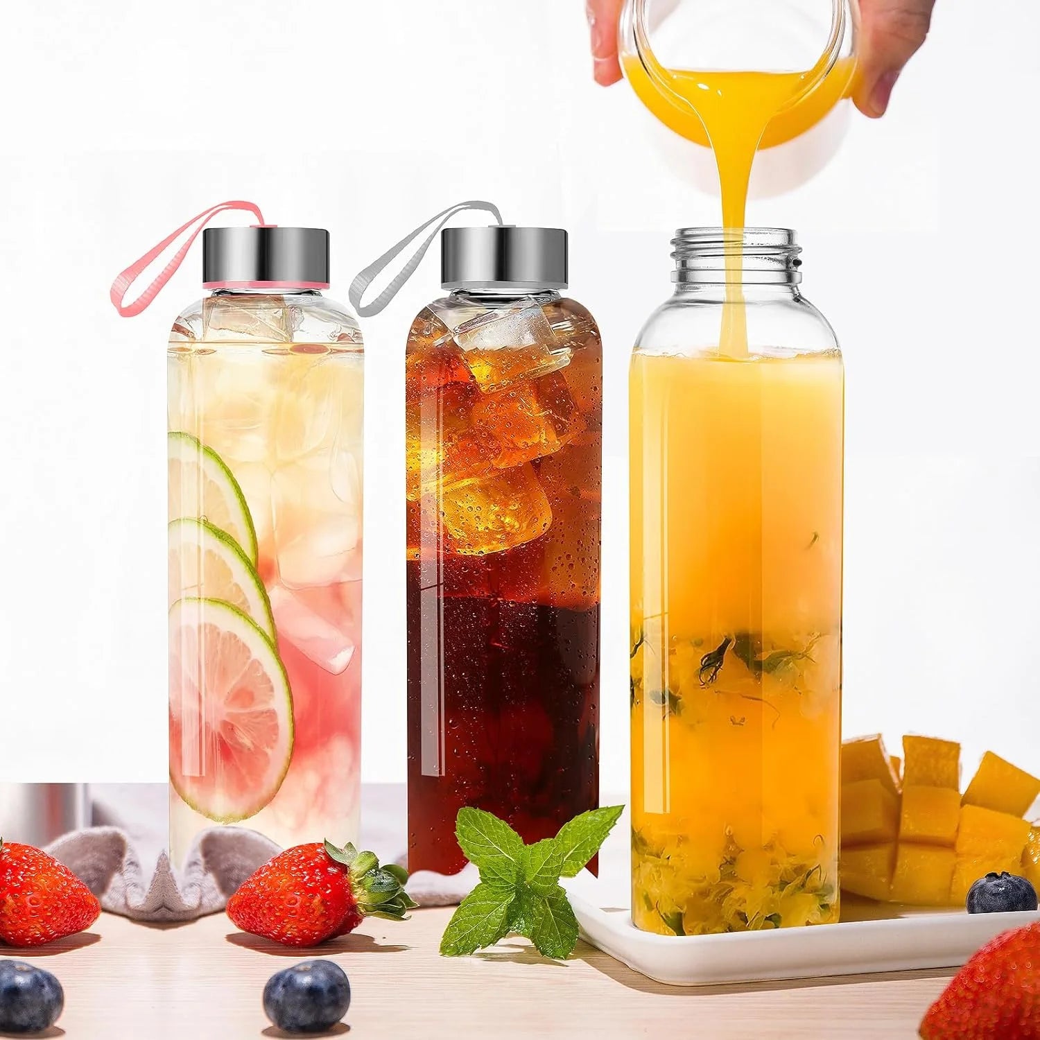 Portable Glass Water Bottles