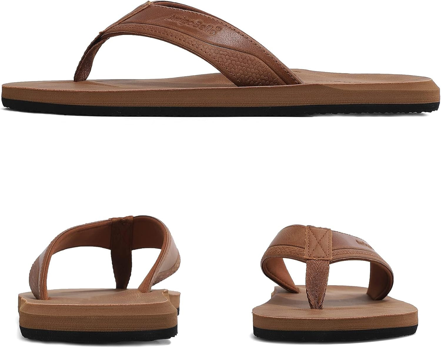 Men's Flip Flops Leather Thong 