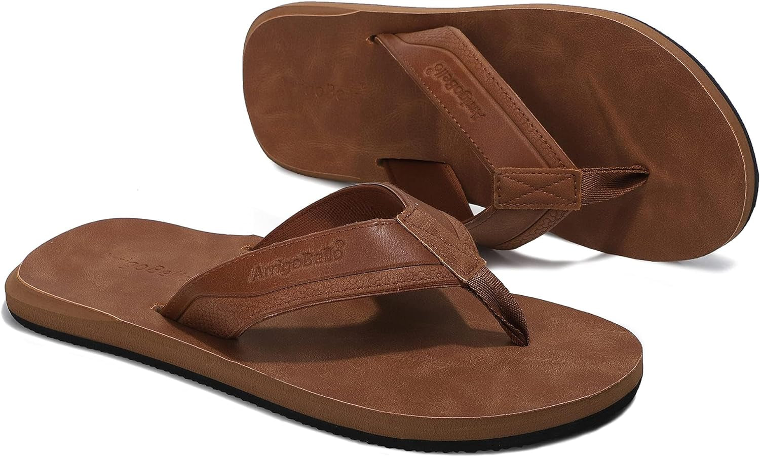 Men's Flip Flops Leather Thong 