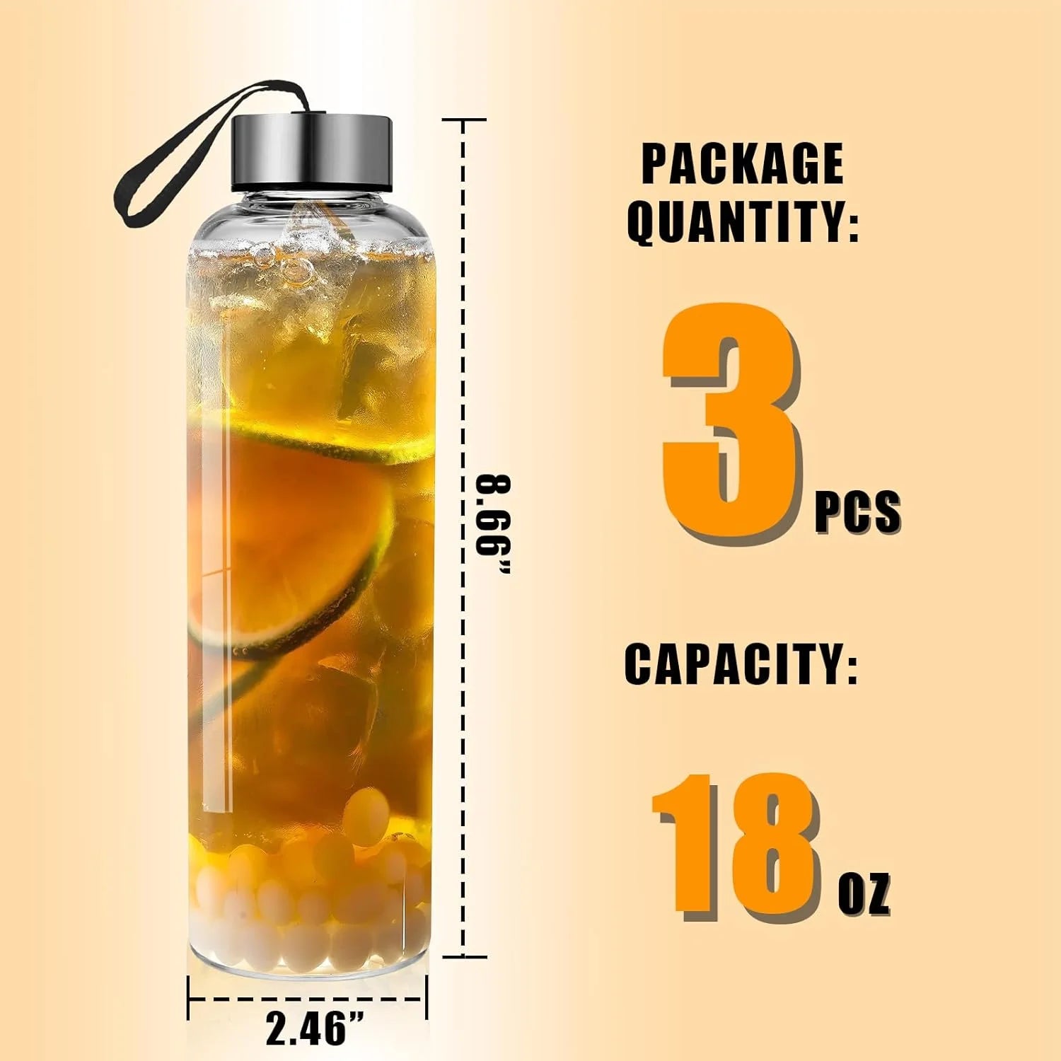 Portable Glass Water Bottles