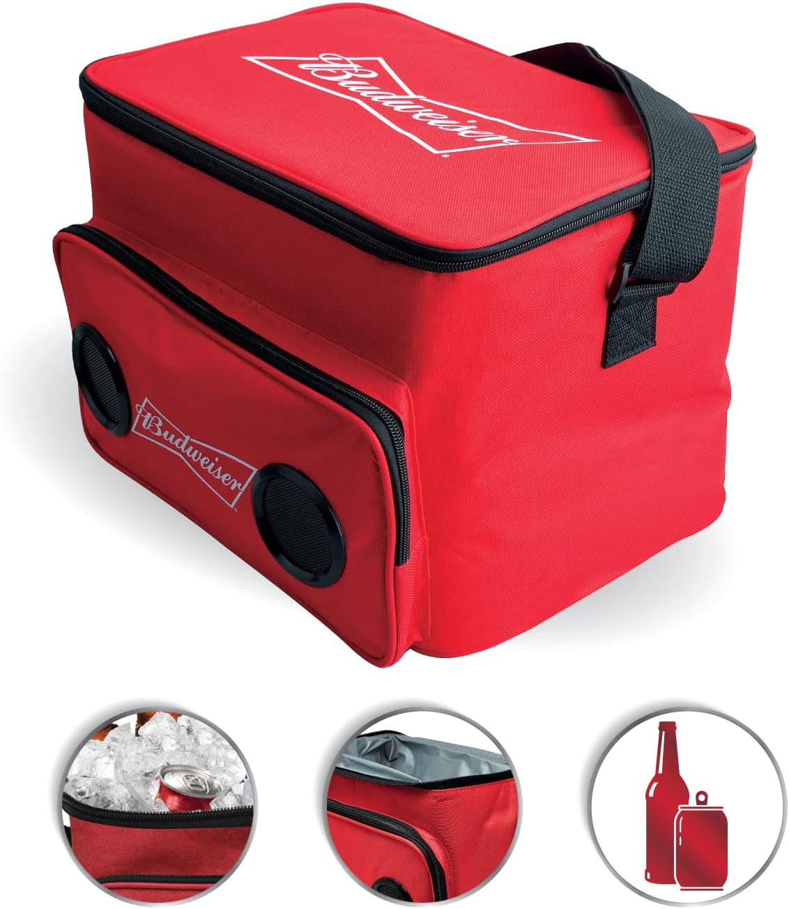 Soft Cooler Bag with Built-In Rechargeable Speakers 